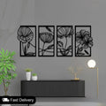 4 Frame Flower Wooden Panels