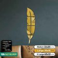Golden, Silver and Black Acrylic Leaf For Wall Decor